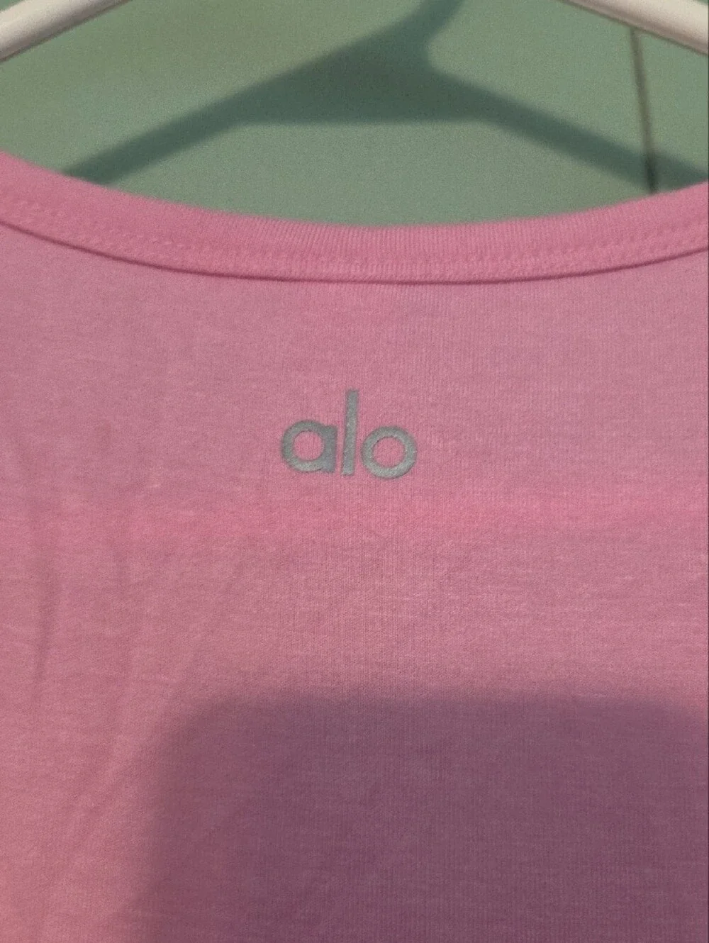 Alo Pink Twist-Front Tank Top Size Large